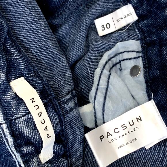 Pacsun Acid Wash Jeans Mom Jean Dark Rinse Blue 30 90s y2K - Picture 9 of 11